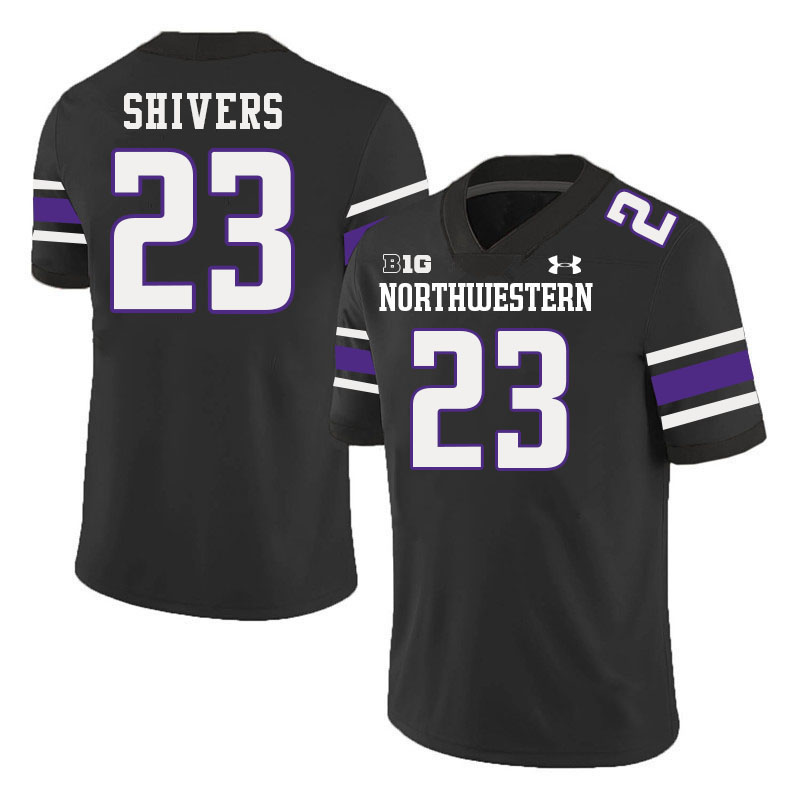 Northwestern Wildcats #23 Cole Shivers College Football Jerseys Stitched-Black